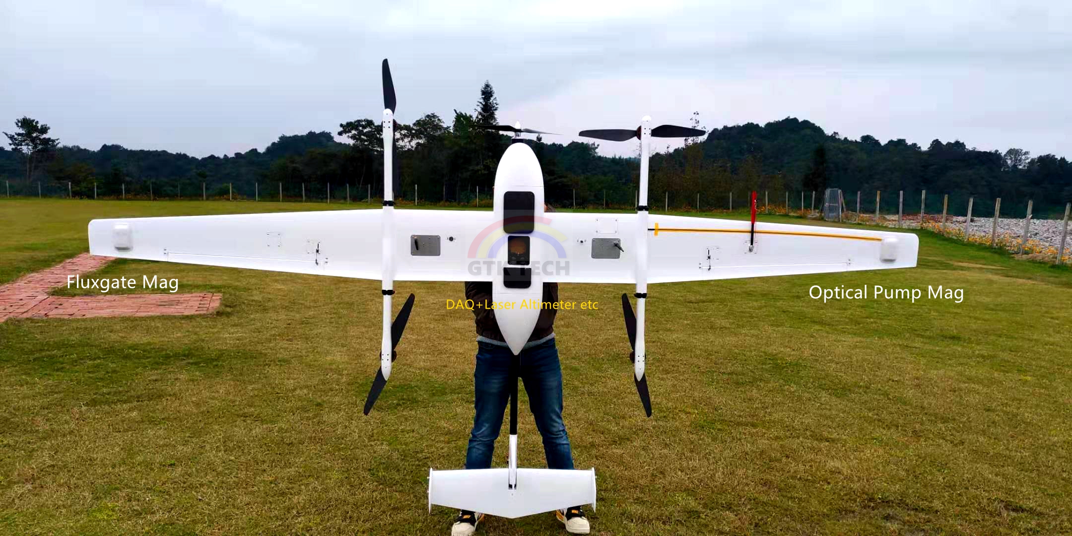 GTK-R15垂起固定翼无人机光泵航磁系统